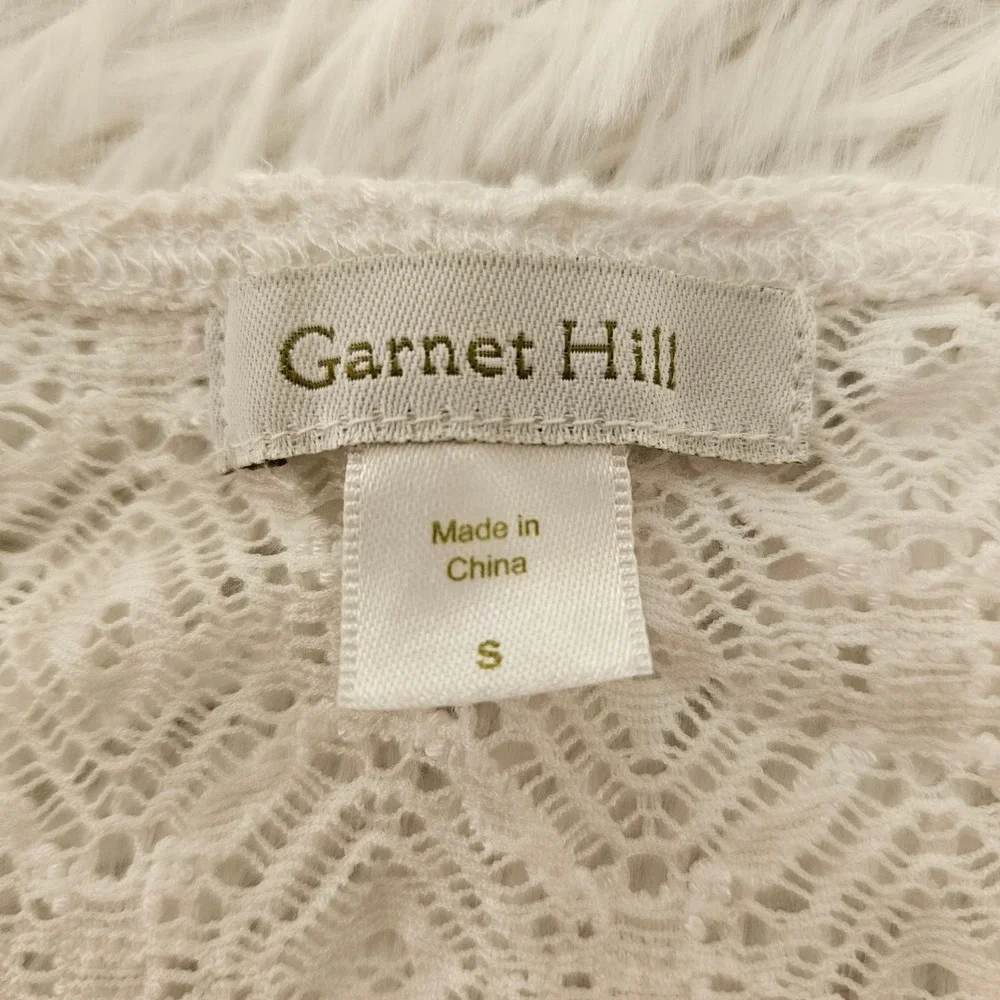 Garnet Hill Women's White Short Sleeve Swimsuit Dress Cover Up.‎ Size S
